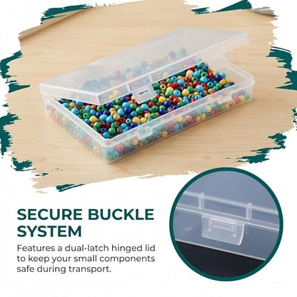 LJY 6 Clear Rectangular Plastic Boxes, 7.1 x 4.3 x 1.2 in for Electronics - color: Transparent, size: 7.1 x 4.3 x 1.2 inch