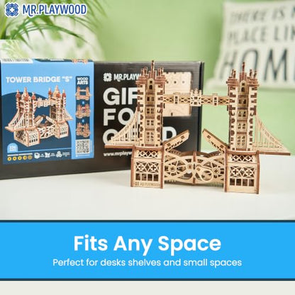 Mr. Playwood Tower Bridge Small Wooden Mechanical 3D Puzzle