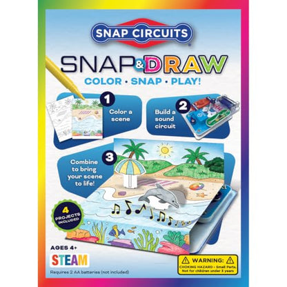 SNAP CIRCUITS Snap & Draw STEM STEAM Art & Science Toy, Kids Ages 4+