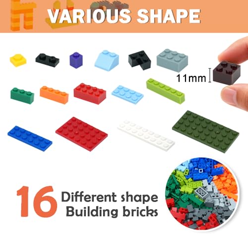MALEKO 320 Pieces Compatible Building Bricks and Car Wheels and Axles Set - color: Multicolor-no.2