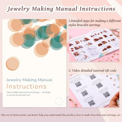 Wurosi 1927PCS Jewelry Making Supplies Kit for Adults,Natural Stone Beads - color: Amazonian