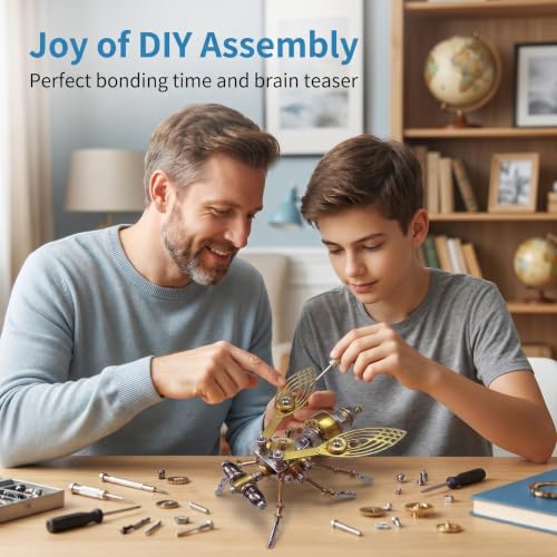 Steampunk Drosophila Insect 3D Metal Puzzle Model Mechanical Kits 2-3 Hours to Build DIY Assembly for Men Ideal for Gifts and Decorations (Drosophila melanogaster) - style: Drosophila melanogaster