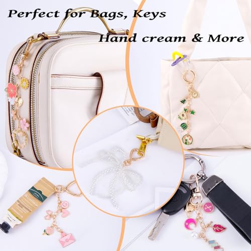 Wurosi 544Pcs Bag Charm Kit, Charms Lip Gloss Keychain Making Kit - color: 544 Pcs Gold Keychain Kits