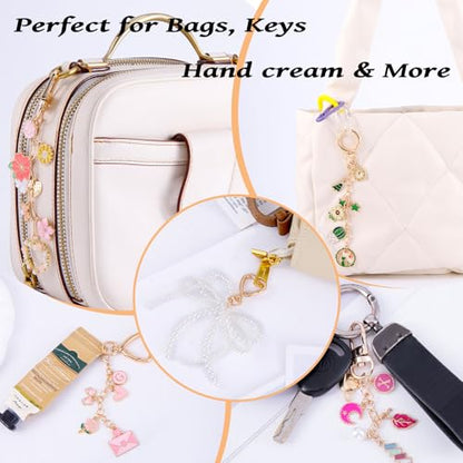 Wurosi 544Pcs Bag Charm Kit, Charms Lip Gloss Keychain Making Kit - color: 544 Pcs Gold Keychain Kits