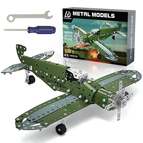 Lucky Doug Building Toys Model Airplane Set - DIY Building Stem Projects Toys for Kids Boys Ages 8-12, Assembly Science Toys for Model Fans - style: 9902