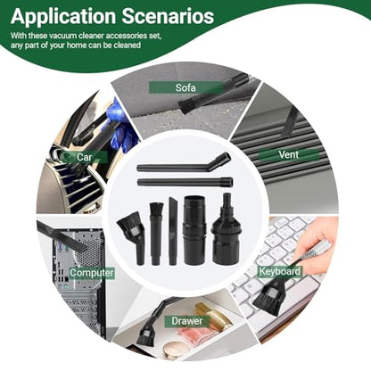 EZ SPARES Micro Cleaning Nozzle Kit, Universal Vac Attachments with Bag