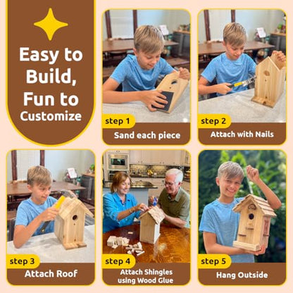 SparkJump DIY Adventure Bundle: Kids Tool Set & Premium Birdhouse Kit for Creative Builders