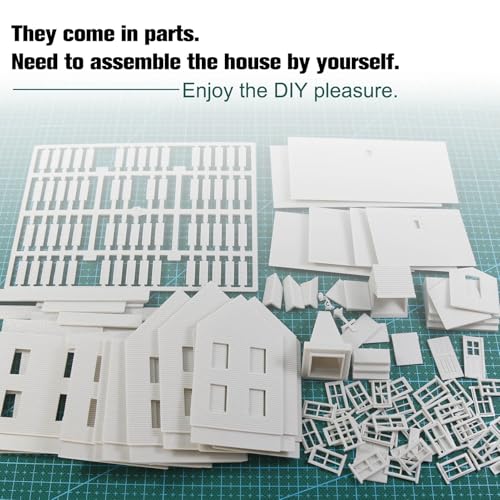 HO Scale Model School House Kit Unassembled Building for Model Railroad JZHO6893JJ
