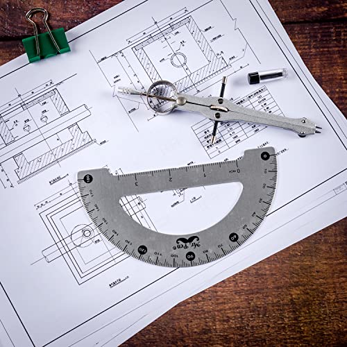 Mr. Pen- Metal Protractor and Metal Compass Set, Compass for Geometry