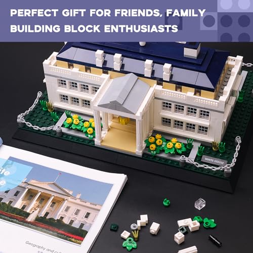 ArtorBricks White House Architecture Building Blocks Set, 894 Pieces Miniature Model Kit for Adults, Washington DC Landmark Collection, Intricate Home Office Desk Decor, Creative Gift for Hobbyists