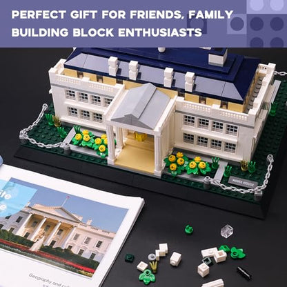 ArtorBricks White House Architecture Building Blocks Set, 894 Pieces Miniature Model Kit for Adults, Washington DC Landmark Collection, Intricate Home Office Desk Decor, Creative Gift for Hobbyists