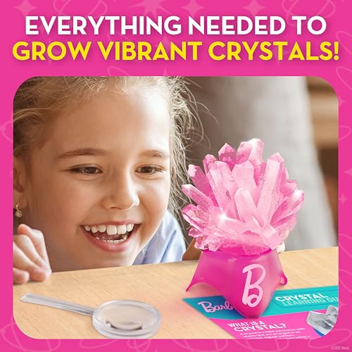 Barbie Crystal Growing Kit with 3 Sparkling Crystals for Kids Ages 8-12