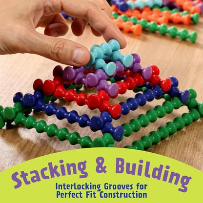 POPULAR PLAYTHINGS Playstix Construction Toy Set, 150 Piece Kit - style: 150 Piece Kit