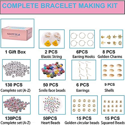 XMZCOLA Clay Beads Charm Bracelet Making kit, 12800pcs Pcs 96 Colors 6mm Flat Spacer HEI shi Beads Kits, Crafts Gifts Set for 2026 Christmas Gifts - color: 96 colors
