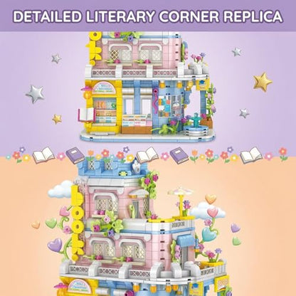 City Street View Building Blocks, Modular Architecture Model - color: Pastel Macaron