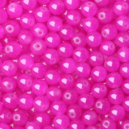 500Pcs Pink Red Glass Beads Kit for Jewelry Making - color: Pink Red, size: 8mm 500pcs