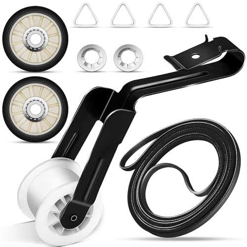 Upgraded 4392065 Dryer Repair Kit Including 691366 Idler Pulley - style: Black White Roller