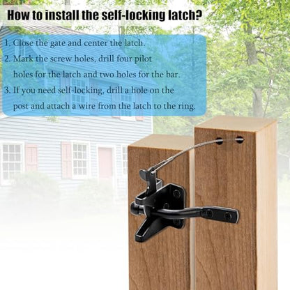 ZENFUN Anti Sag Gate Frame Kit, Gate Corner Bracket, Heavy Duty Brace Gate Hardware with Hinge and Gate, Wooden Fences-No Sag Gate Corner Brace Bracket for Doors, Corral Gates, Wood Windows