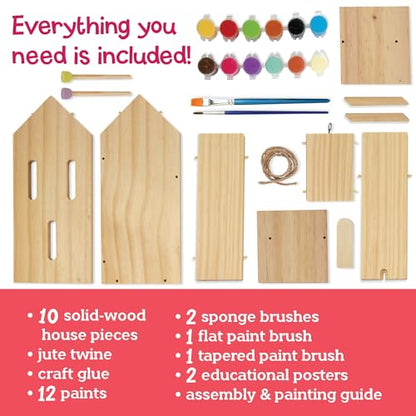 MindWare Make Your Own Butterfly House Kit - Butterfly Craft Kit for Kids Age 5 and Up