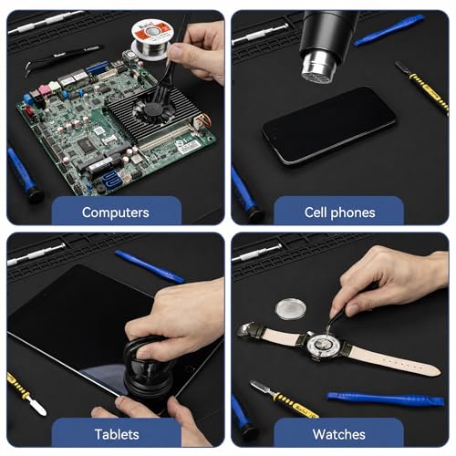 Kaisi Extra Large Soldering Mat, 932°F Heat Resistant Silicone Solder Mat - color: Black, size: 27.6'' x 15.7''