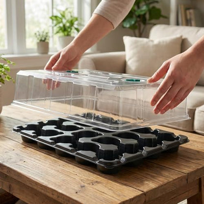 homenote 4 Pack 20 Cell Seed Starting Trays with 4 Vented Humidity Domes - size: 3 Inch, style: 4 Pack Seed Starter Tray+Humidity Dome
