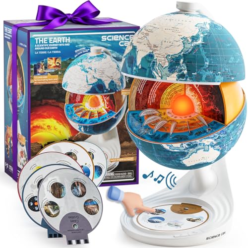 Science Can Globe for Kids, 8" Interactive Globe, STEM Toys for 5 Year Old