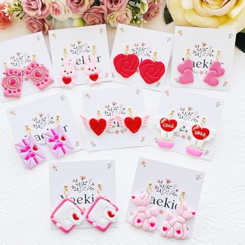 Valentine’s Day Polymer Clay Cutters Set – Romantic Polymer Clay Molds, Clay Cutters, Clay Earring Cutters, Clay Tools - color: 2H color