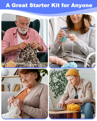 Aeelike Crochet Kits for Beginners Adults Kids, Complete Crochet Set, Navy - color: Navy