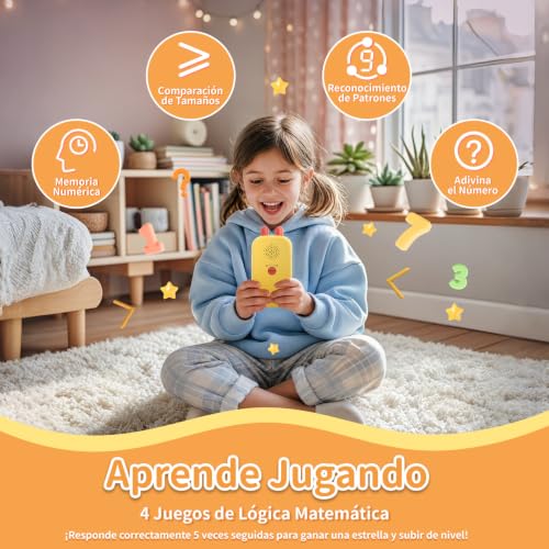 alilo Math Games for Kids Ages 5-12, Portable Spanish Math Toys for Travel - color: Yellow-spanish