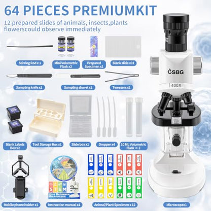 Microscope for Kids,63 PCS Science Kit