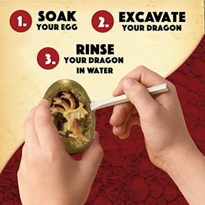 MindWare Dig It Up! Discoveries Dragon Eggs Dig Kit - Includes 12 Dragon Eggs with Toys Inside, Chisel Tools, Instruction Sheets & Excavation Guidebook