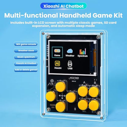 DIY Soldering Project AI Chatbot Game Console Kit Electronic Soldering Kit with Classic Game Weather Clock Music Spectrum