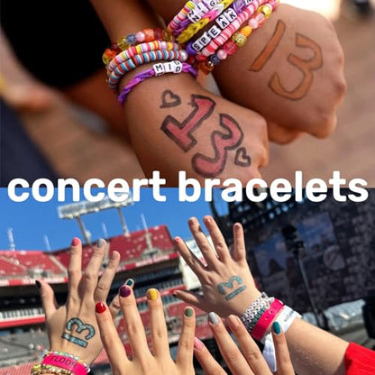 Friendship Bracelet Kit, 14,000pcs 48 Colors Bracelet Making Kit Clay Beads with Number Letter Bead Set Concert Merch Arts and Crafts Gifts for Kids Teen Girls Jewelry Making Supplies Bracelet Maker - color: Rainbow color