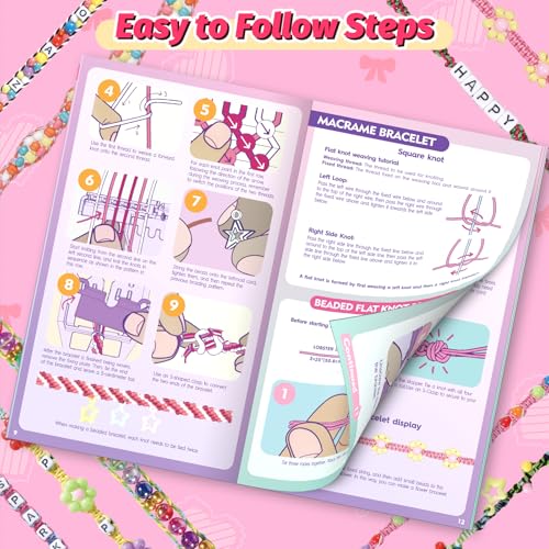 Cmiolacuna Friendship Bracelet Making Kit for Girls Ages 8-12 Loom Maker - color: Dark Pink