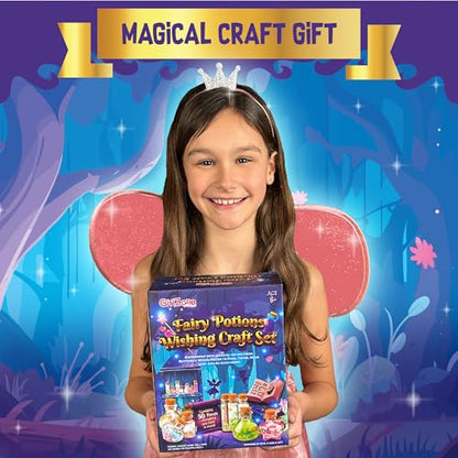 GirlZone Fairy Potions Wish Maker Set - 3 x 6.8 x 9.1 in, Multicolor, Box, Ages 7+ - Magical Play Set & Potion Craft Kit with Spell Kits for Kids