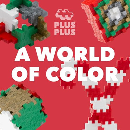 PLUS PLUS 240 Piece Holiday Mix - Mini Waffle Blocks, Classroom Must Haves - style: Holiday Mix Play Tube