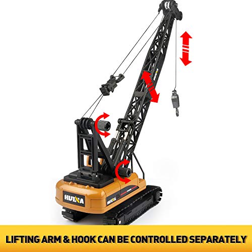 duturpo 1/50 Scale Metal Diecast Crane Truck Toy, Metal Construction Vehicles Crane Machine Model Toy for Boys - style: Crawler Crane