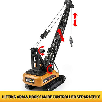 duturpo 1/50 Scale Metal Diecast Crane Truck Toy, Metal Construction Vehicles Crane Machine Model Toy for Boys - style: Crawler Crane