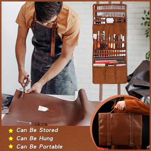 TLKKUE Leather Tooling Kit Leather Craft Tools Leatherworking Kit
