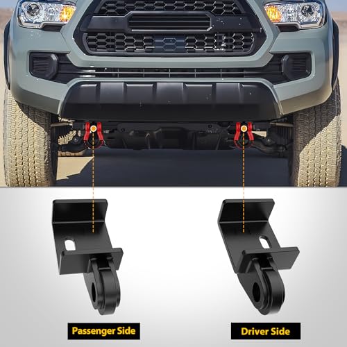 Nilight 2Pack Demon Front Tow Hook Bracket for Toyota Tacoma 2009-2023 | Toyota Tacoma 2014 2015 2016 2017 2018 2019 2020 2021 2022 2023 (Not Include D-Ring Shackle) Bracket Replacement - color: Toyota Tacoma Tow Hook