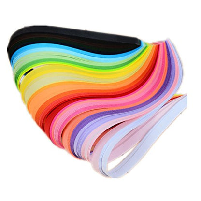ODETOJOY Quilling Paper Strips 5mm 26 Colors 260 Strips Set DIY Origami Paper Quilling Art Length 39cm - size: Width-5mm