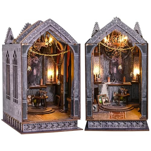 Spilay Book Nook Kit for Adults, Quite Night Prayer DIY Miniature House Kit - color: Quite Night Prayer