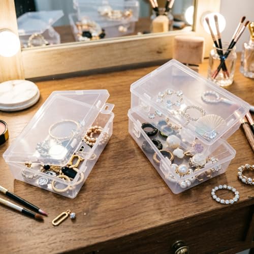 Rectangular Clear Plastic Storage Containers, 5x3.46x1.69in - size: 5 x 3.46 x 1.69 inch