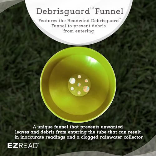 Headwind EZRead 26” Giant Professional Outdoor rain Gauge, USA Made Heavy Duty All Weather Freeze Proof mountable with Float, Yellow (820-0018) - color: Yellow, size: 26-Inch