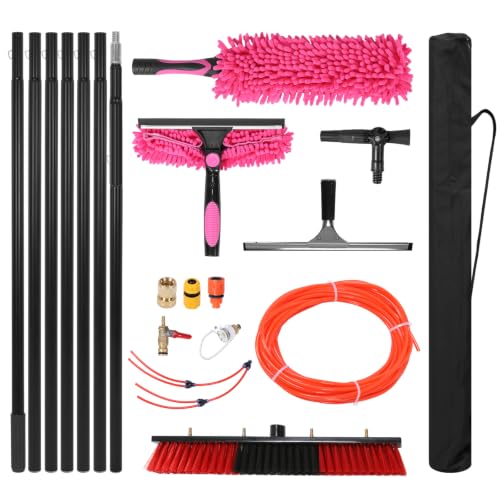 Solar Panel Cleaning Brush Kit Height Adjustable with 20m Hose