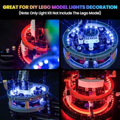 Upgraded Led Light Kit Compatible with Lego Technic Planet Earth and Moon in Orbit Building Set, Lights Decoration Compatible with Lego 42179 (Model Not Included)