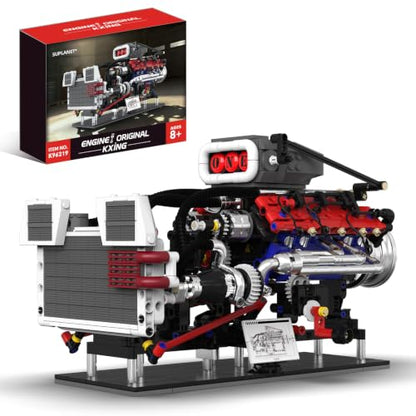 Advanced Muscle Car V8 Engine Model Kit that Works for Adult Boys - color: V8 Car Engine Kit a