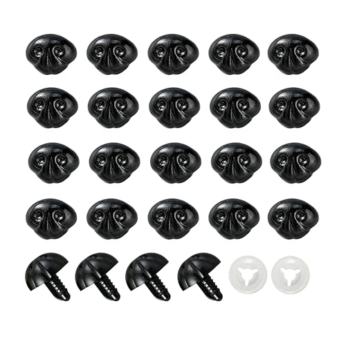 BESTCYC 100Pcs Safety Noses Dog Nose and Washers for Crochet Amigurumi - size: 12*16mm