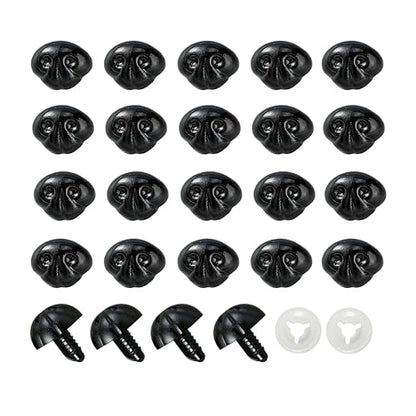BESTCYC 100Pcs Safety Noses Dog Nose and Washers for Crochet Amigurumi - size: 12*16mm