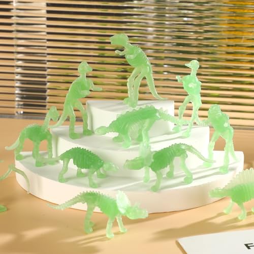 UPINS 36Pcs Glow in Dark Mini Dinosaur Figures,Small Luminous Dinosaur Toy - style: Style-C